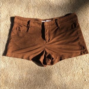 Brown Suede Shorts